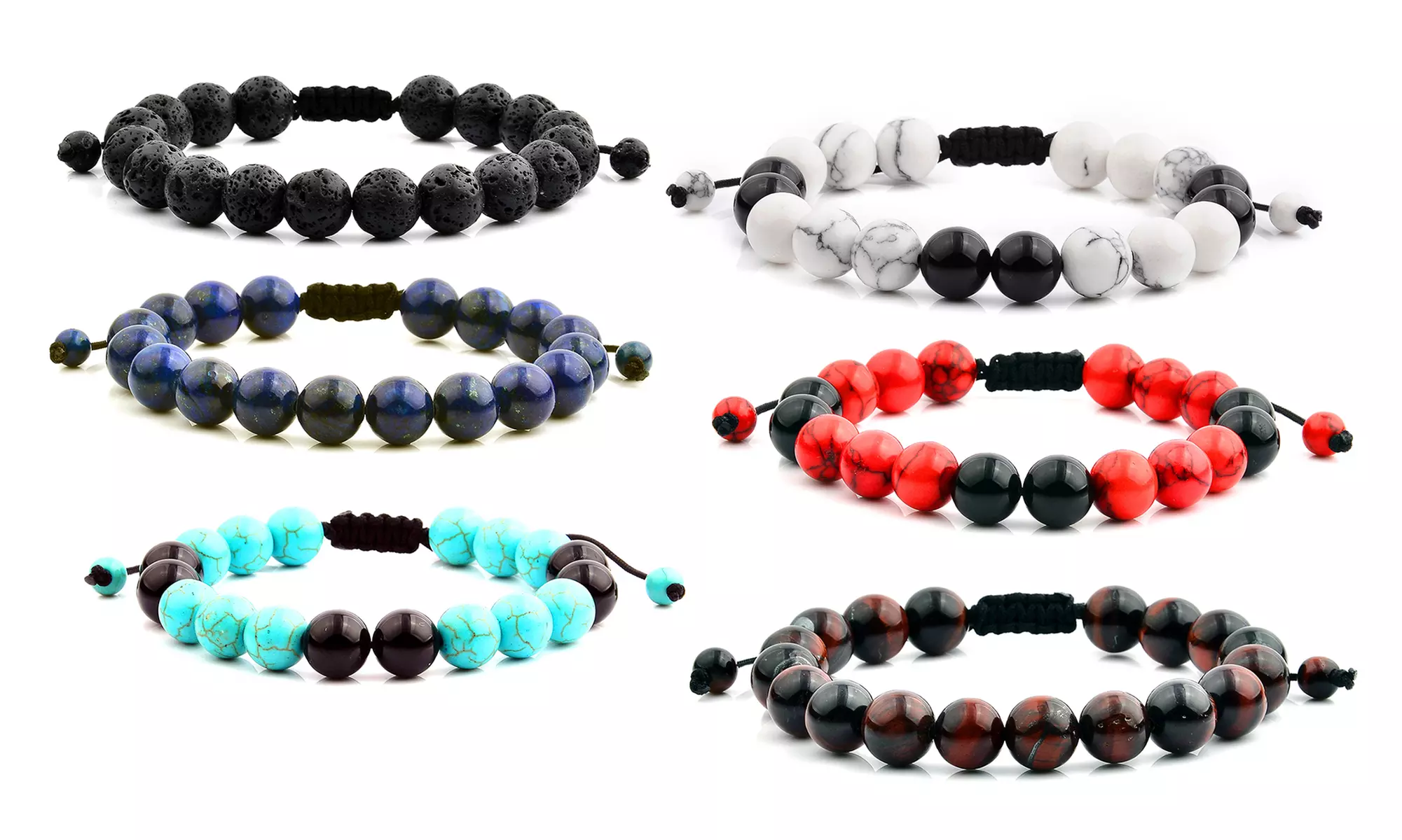 Shocker Tie Natural Healing Stone Bracelets - Primary Image