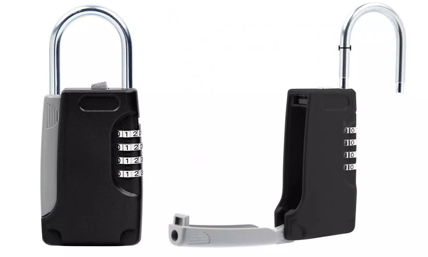 1 ou 2 mini-coffres 2 en 1, avec fonction cadenas, pour clés et autres produits; serrure à combinaison 4 chiffres - Second Medium