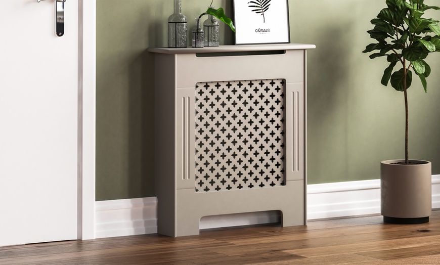 Image 1: Vida Designs Grey Radiator Cover