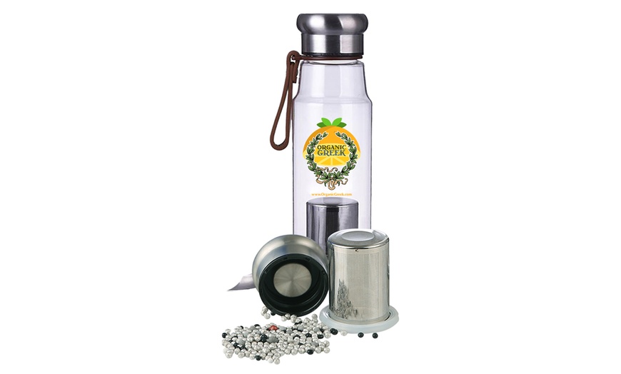 Image 2: Organic Greek Hydrogen Alkaline Generator Water Filter Bottle 500mL (16.9 FL OZ)