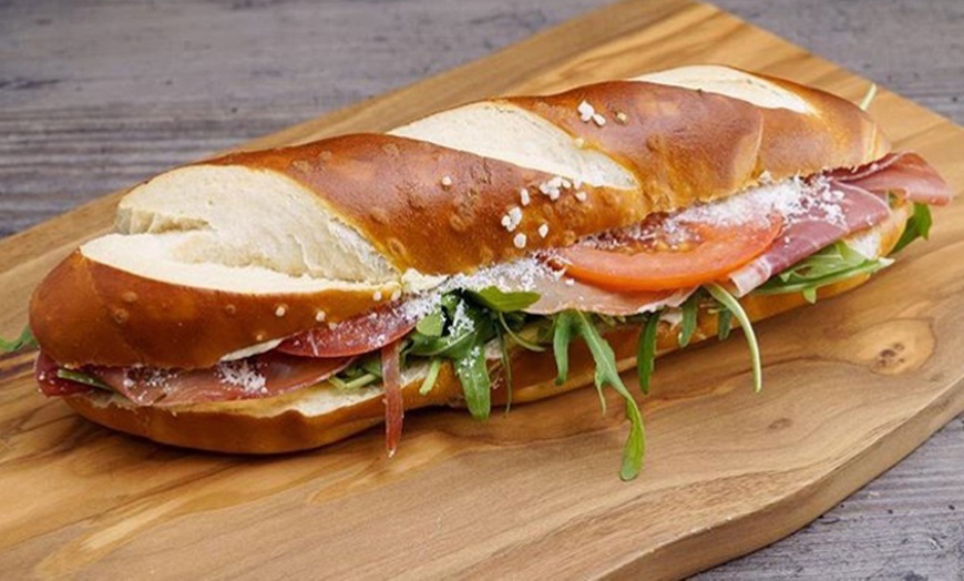 Image 1: Pretzel Sub Sandwich with Drink