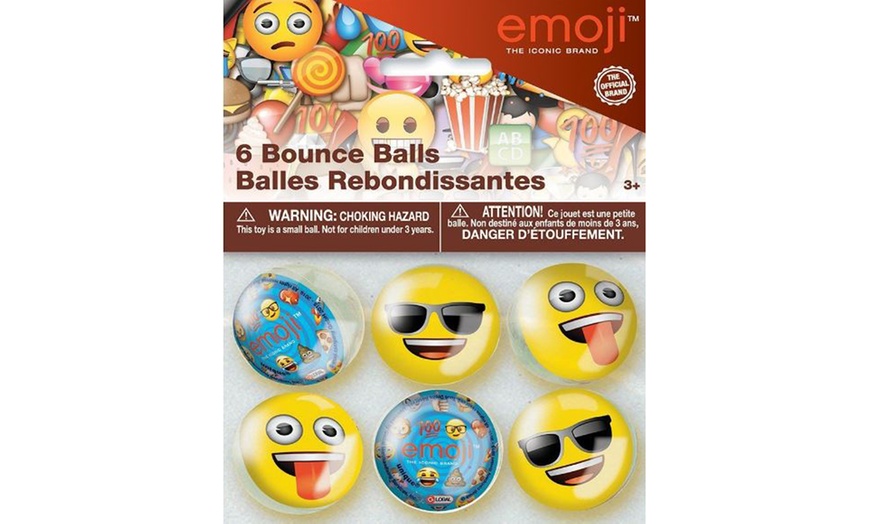 Image 2: Six Emoji Bouncy Balls