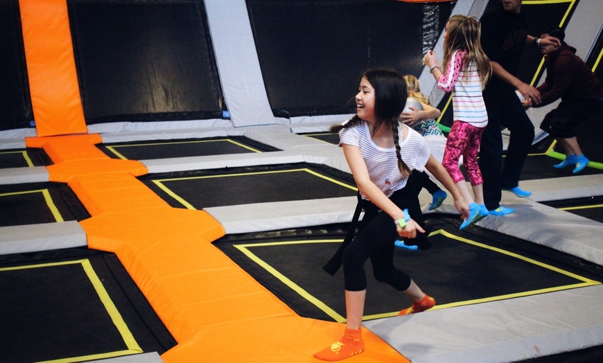 Image 1: 90 Min Jump Pass with Trampolines, Ninja Warrior Course & Dodgeball!