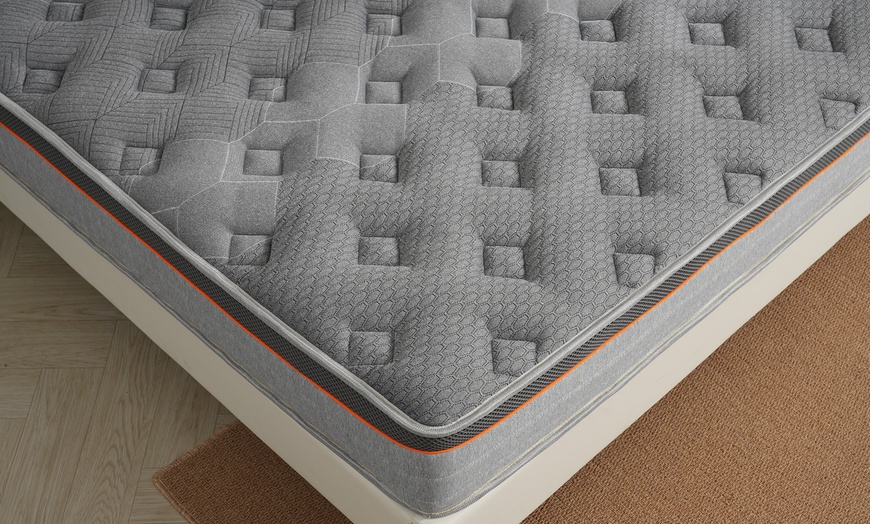 Image 5: Gude Night 25Cm Thick Grey Colour Hybrid Pocket Sprung Foam Mattress