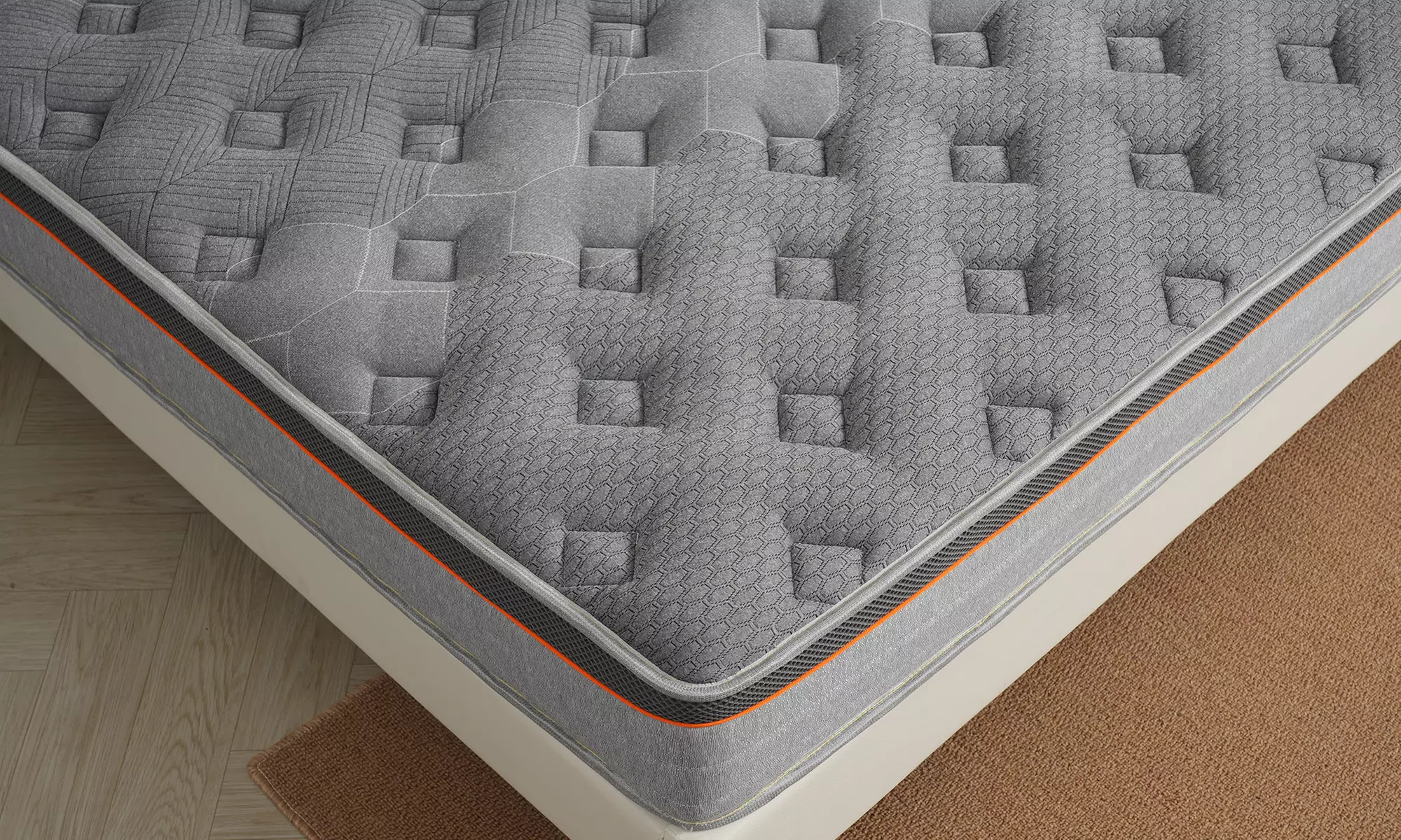 Gude Night 25Cm Thick Grey Colour Hybrid Pocket Sprung Foam Mattress
