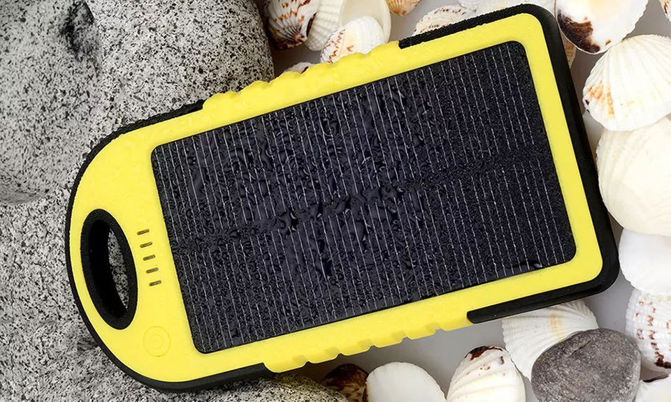 5,000 mAh Water-Resistant Solar Smartphone Charger - Primary Image