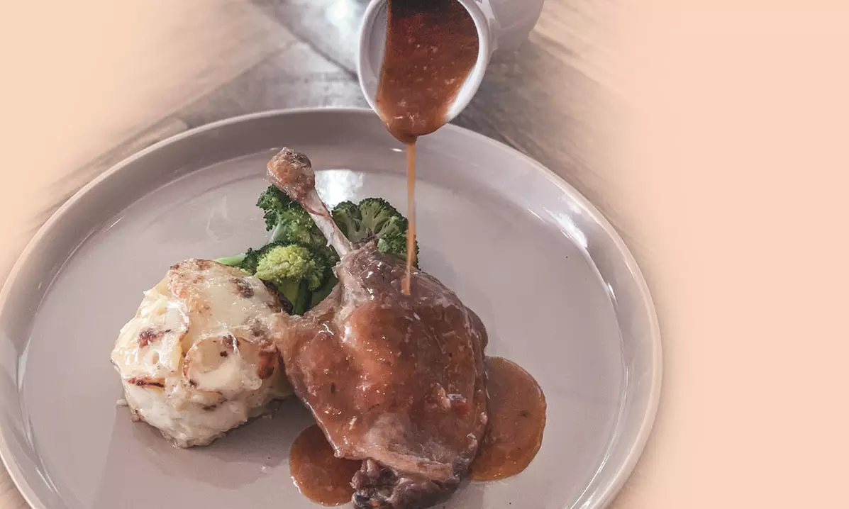 Two-Course Beachfront French Dinner for Two or Four People