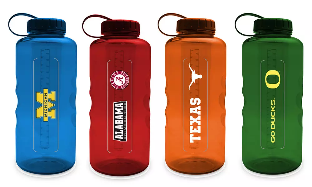 Duckhouse NCAA 66 Oz. Clear Plastic Water Bottle - Primary Image