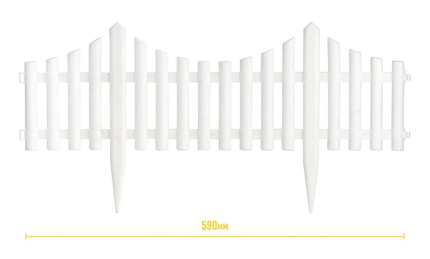 Image 4: Four-Pack of Plastic Border Fence