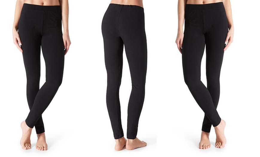 Image 3: Women's Black Thermal Leggings