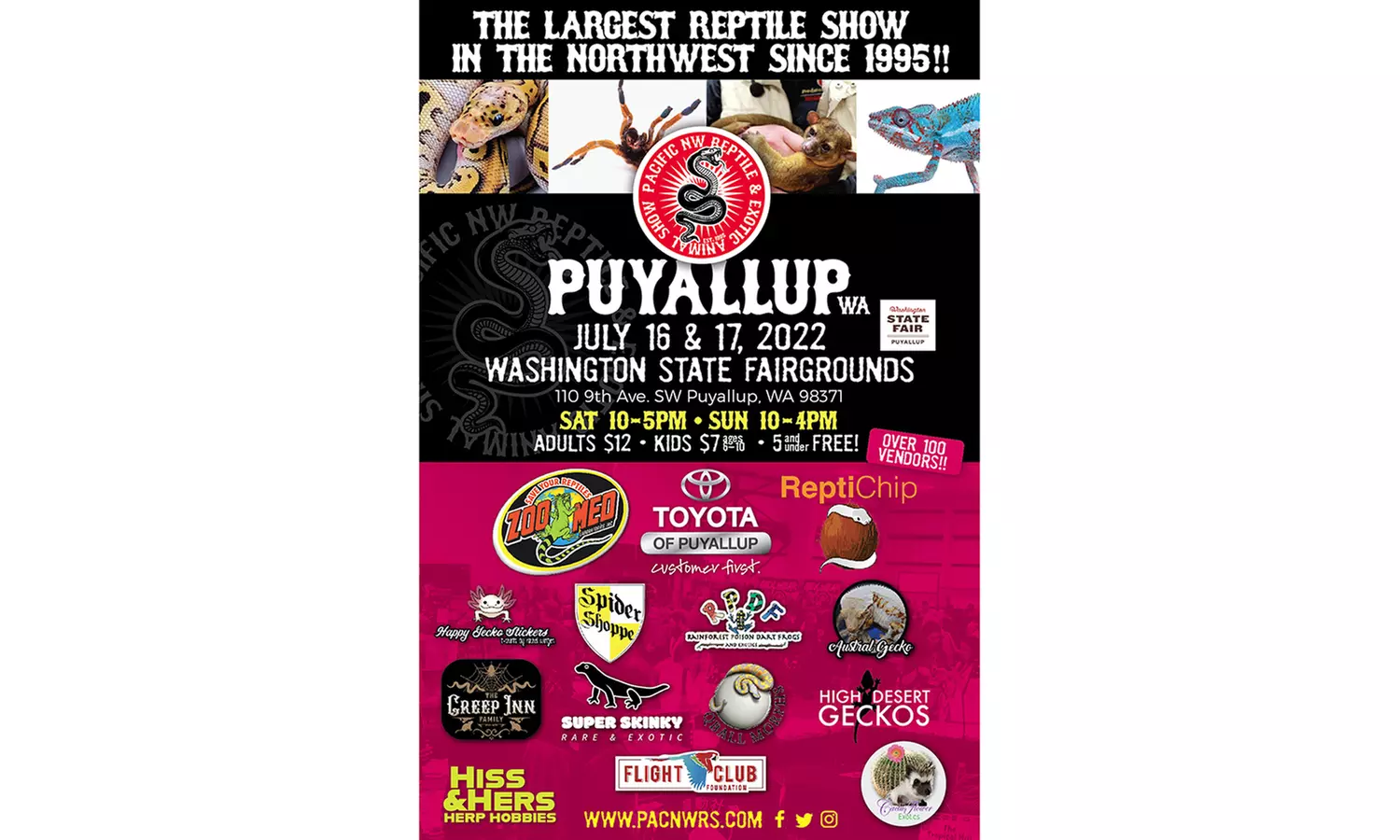 Pacific Northwest Reptile and Exotic Animal Show on July 17 - Primary Image