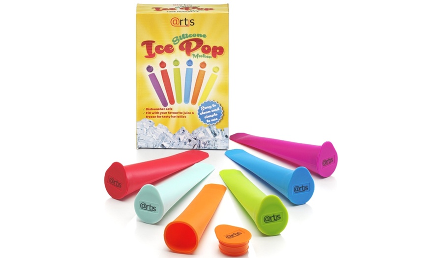 Image 2: Set of 6 Silicone Ice Pole Makers