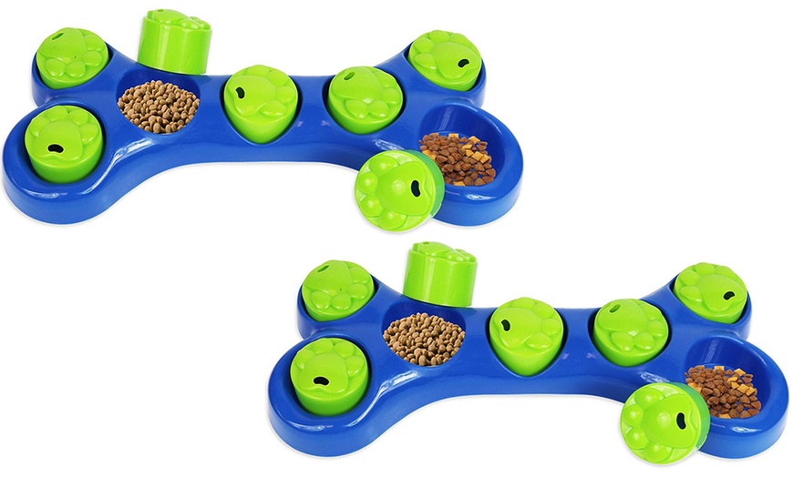 Image 4: Bone-Shaped Treat Puzzle for Dogs