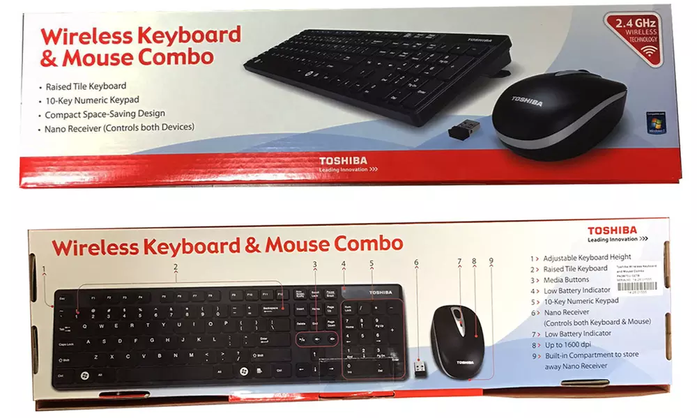 Toshiba Wireless Keyboard and Mouse - Second Medium
