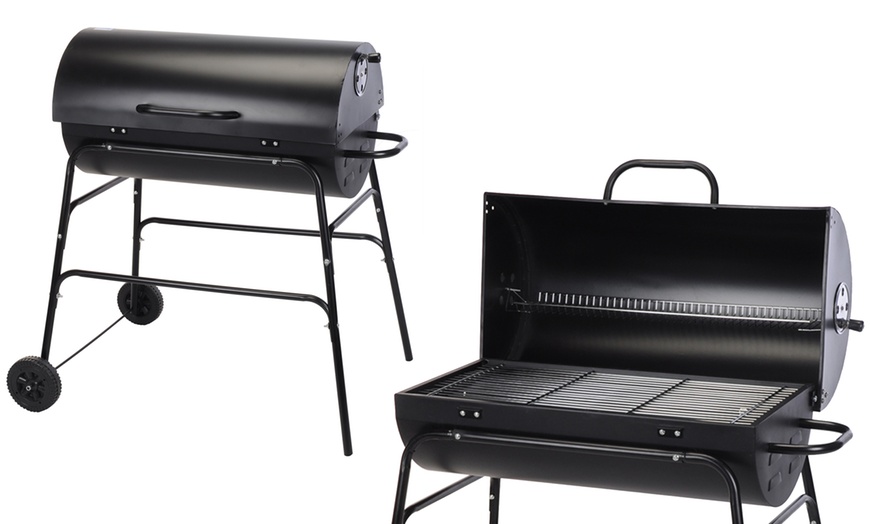 Image 1: Portable Cylinder BBQ Grill