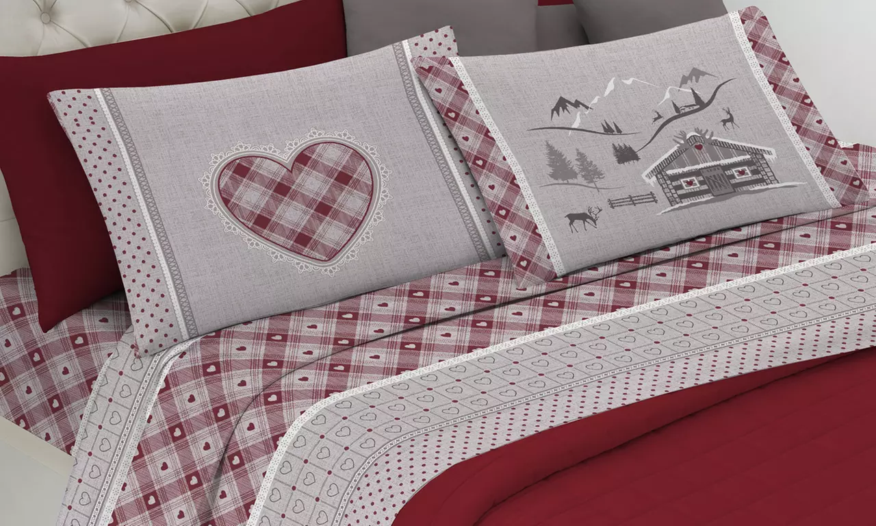 Completi Lenzuola Flanella Fantasie Invernali, Natalizie