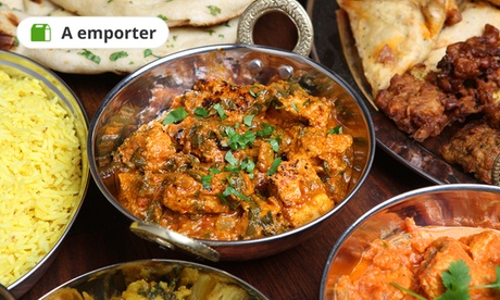 Menu découverte avec entrée, plat, dessert, naan, et boisson pour 1 à 4 personnes dès 19,95 € au Restaurant Shalimar