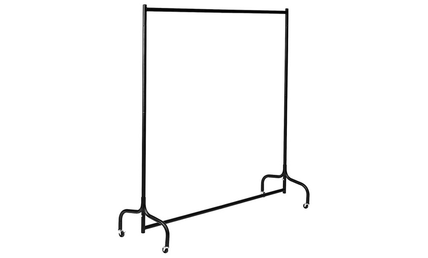 Image 2: 4ft/5ft/6ft Heavy Duty Metal Clothes Rail