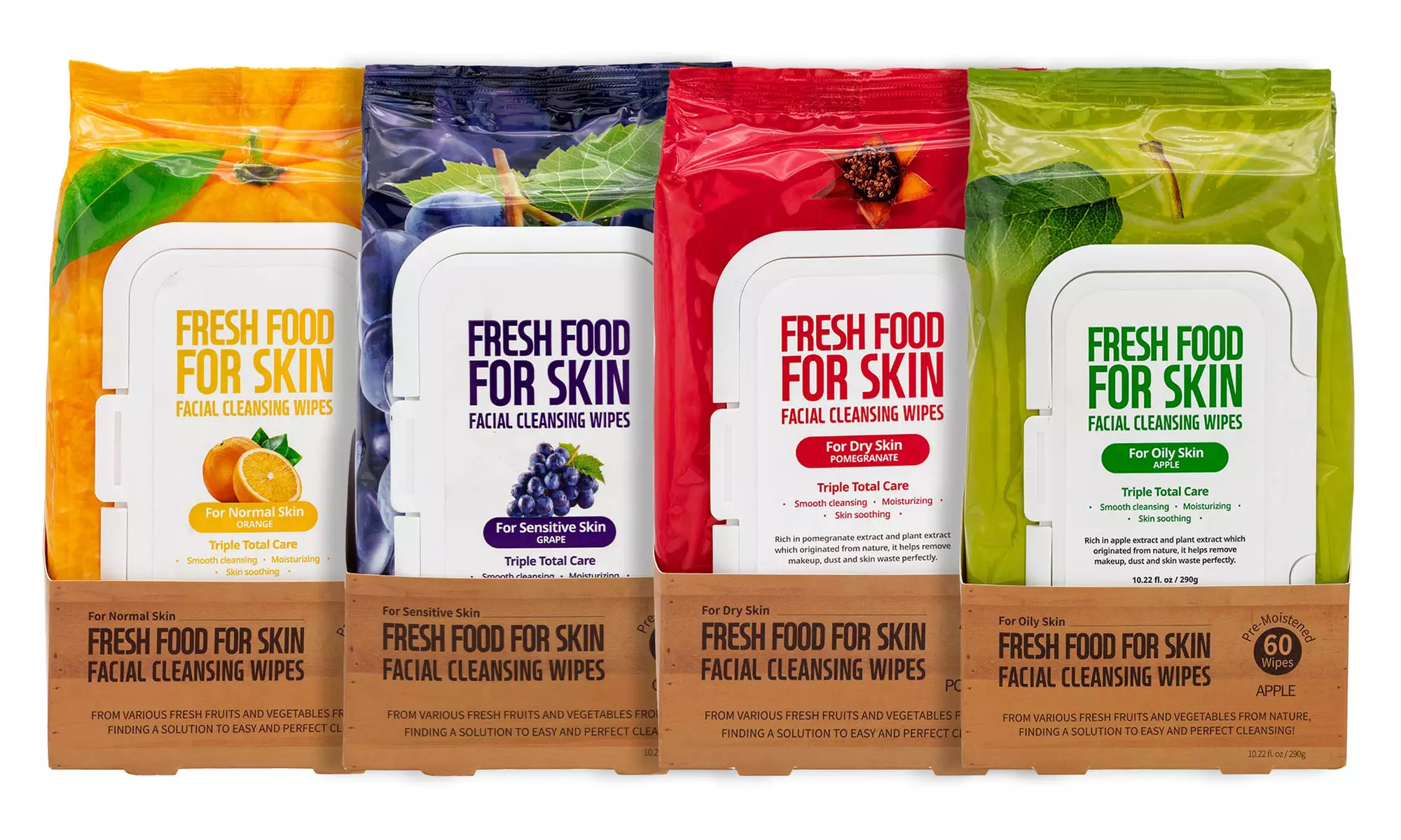 1 ou 3 paquets de 60 lingettes nettoyantes aux fruits, parfums au choix - Primary Image