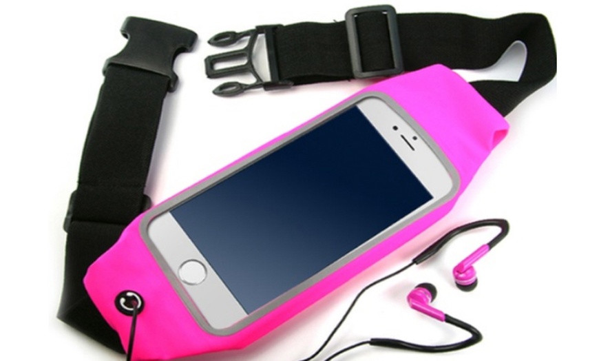 Image 3: Adjustable Smartphone Running Belt