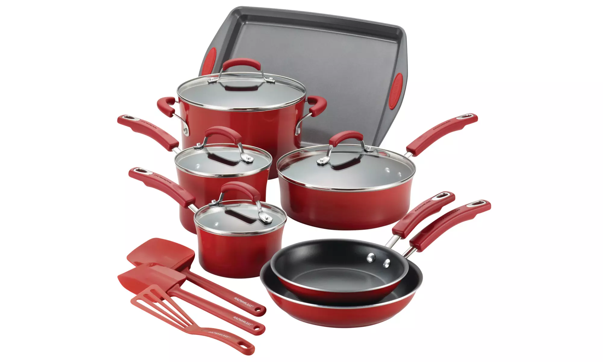 Rachael Ray Classic Brights Porcelain Nonstick Cookware Set (14-Piece) - Primary Image
