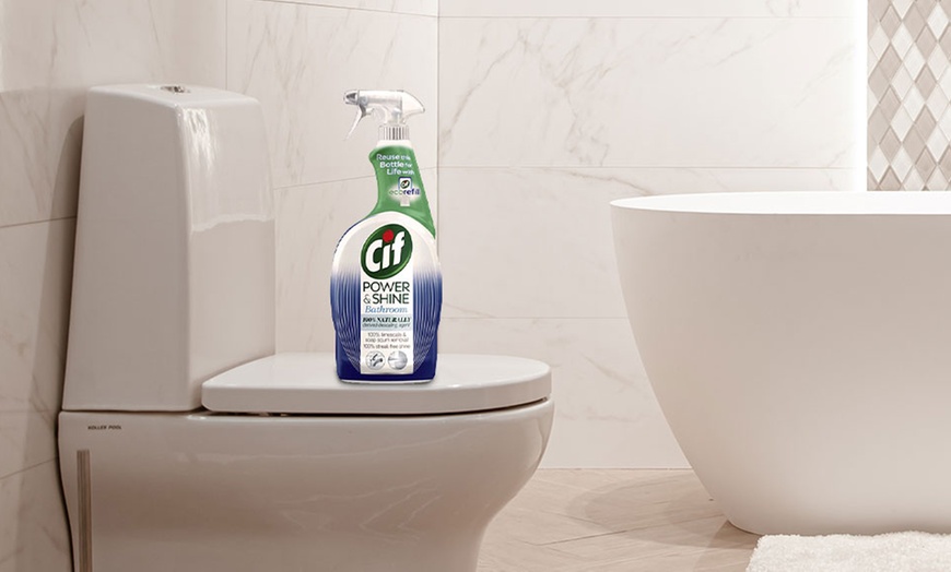 Image 2: Two CIF Power and Shine Bathroom Sprays 700ml