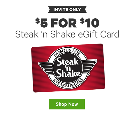 $5 for $10 Steak 'n Shake eGift Card