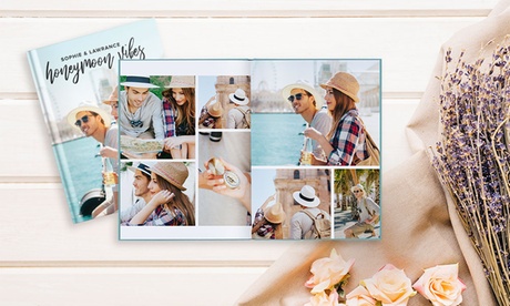 Uno o 2 fotolibri, copertina rigida e apertura piatta in 4 dimensioni, con Photobook Europe (sconto fino a 85%)