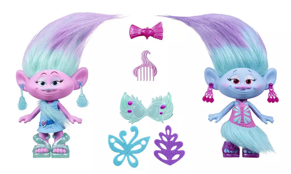 DreamWorks Trolls Satin and Chenille's Style Playset (13-Piece) - Primary Image