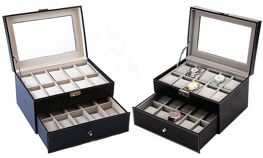 Image 8: 12 or 20-slot watch case