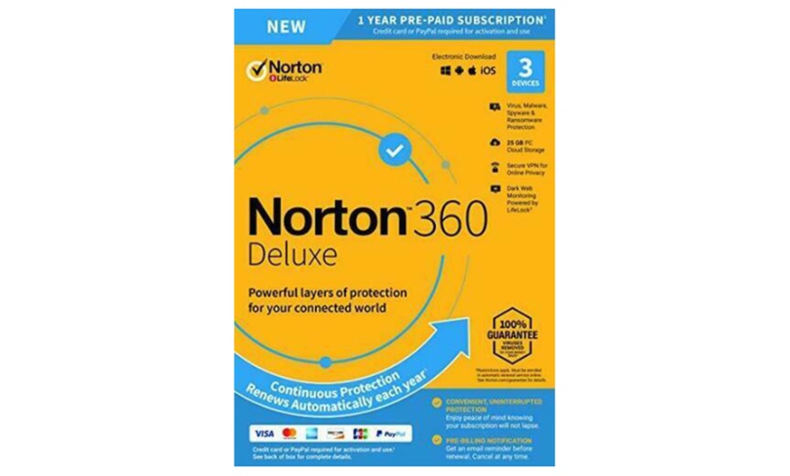 Image 3: Norton 360 antivirus software voor 1 of 3 apparaten voor een jaar