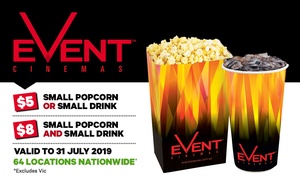 EVENT Cinemas: Small Popcorn or Small Drink