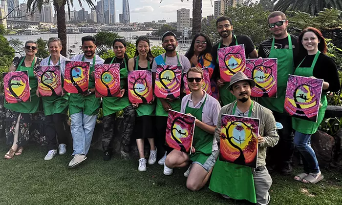 Join Art Bubbles' Paint and Sip Night Session for One or Two, or Four (Up to 20% Off) - Primary Image