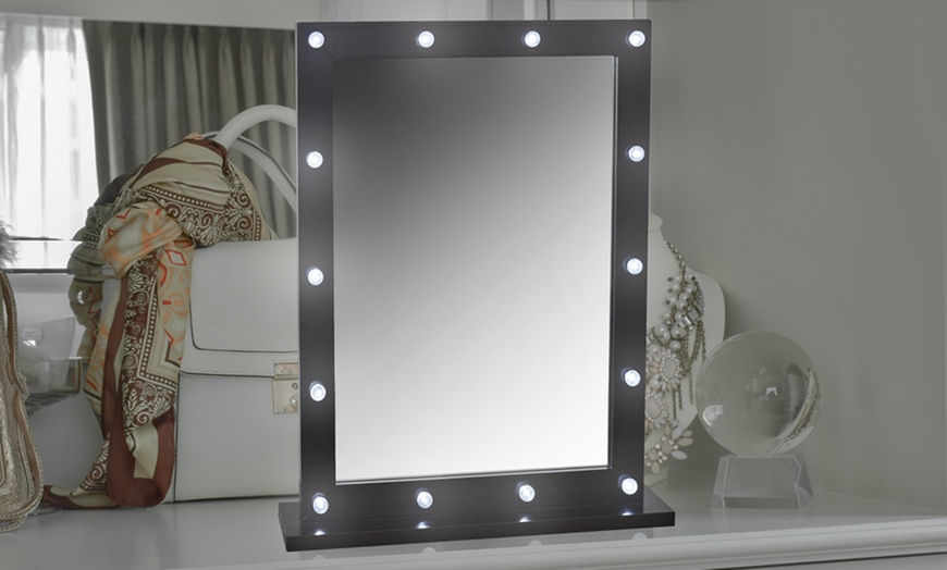 Image 4: Hollywood LED Table Mirror