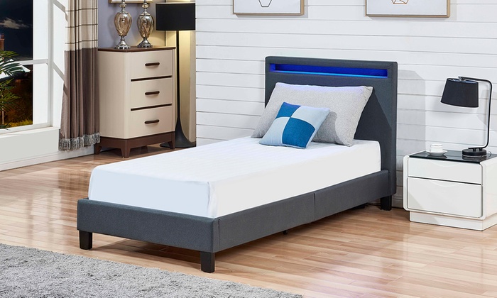 Bed Frame with LED Lights | Groupon Goods