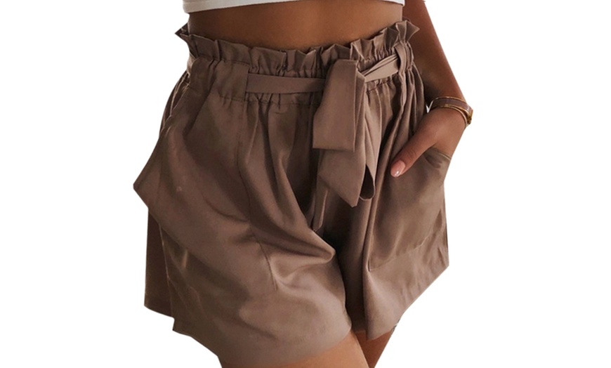 Image 5: High Waist Tie Shorts