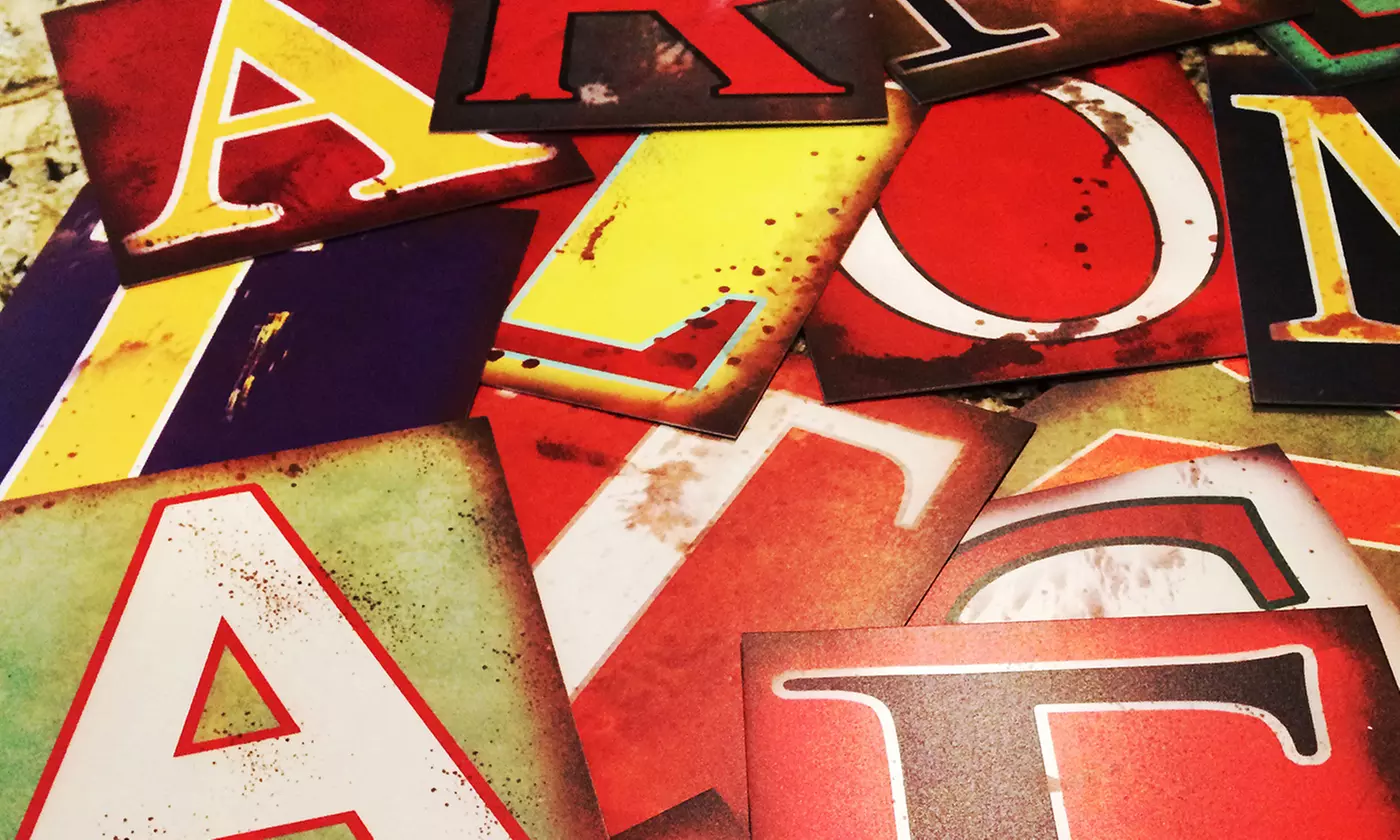 8" x 10" Custom Industrial Colorful Metal Alphabet Letters from LilyDeal (Up to 55% Off) - Second Medium