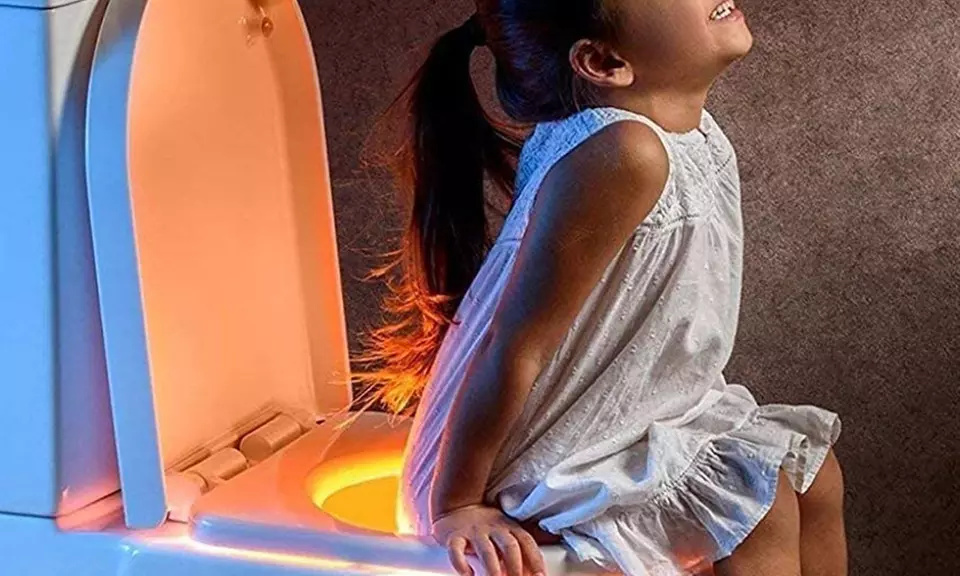 1 o 2 lampade LED per WC con sensore di movimento e 8 colori emessi, con spedizione gratuita - Primary Image