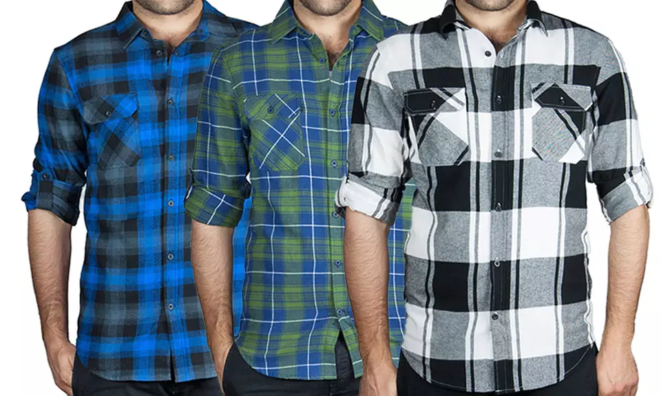 Clearance: Straightfaded Men's Plaid Flannel Shirts - Primary Image