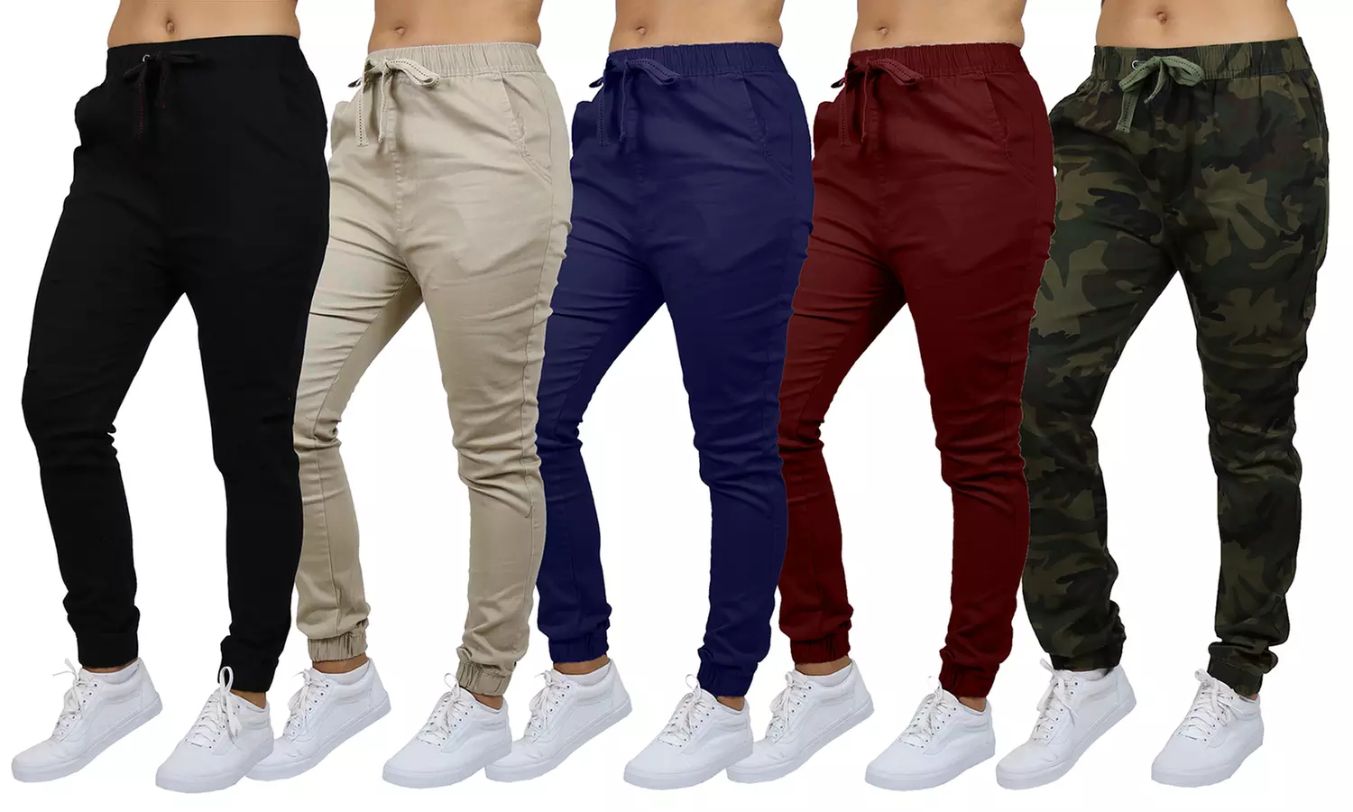 Galaxy by Harvic Women's Loose-Fit Cotton Twill Joggers. Plus Sizes Available. - Primary Image