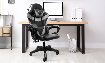 Ohaho ergonomic computer gaming chair store with footrest lumbar massage support