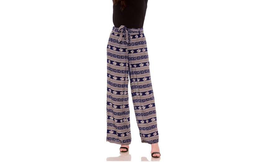 Image 5: Women's Junior Printed Palazzo Pants