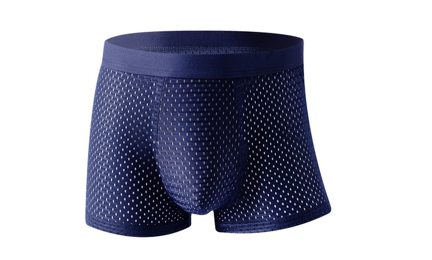 Image 4: Four-Piece Ice Mesh Soft Breathable Boxers for Men