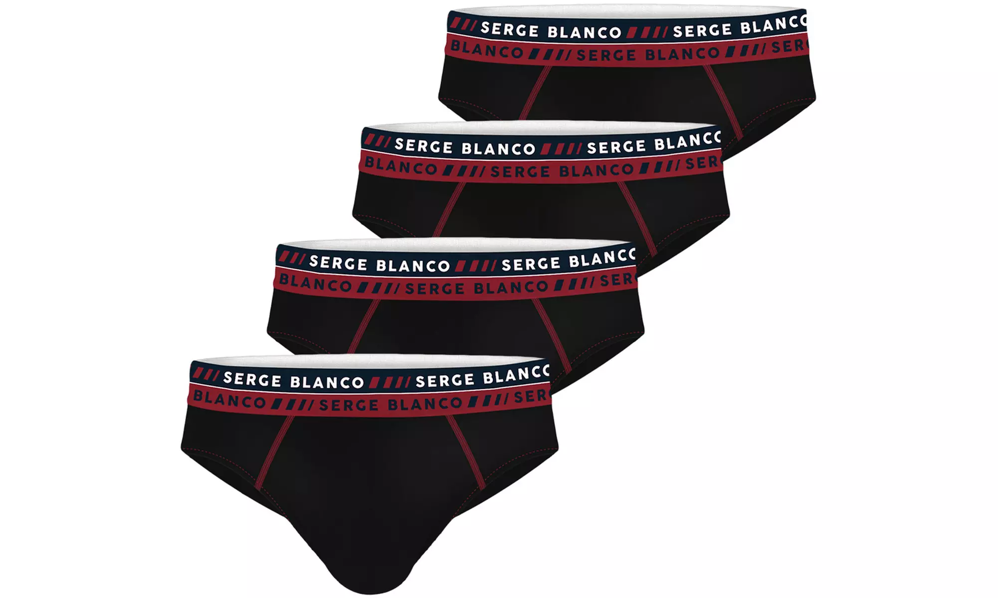 Lot de 4 slips Serge Blanco en coton, taille au choix - Second Medium