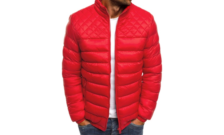 Image 5: Zipper Closure Winter Jacket with Stand-Up Collar