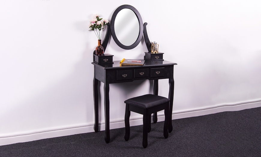 Image 10: Dressing Table with Stool Set