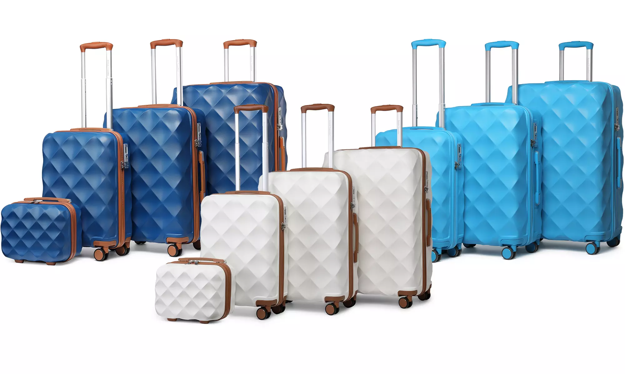 1 ou 4 bagages avec design en forme de losange, livraison offerte - Primary Image