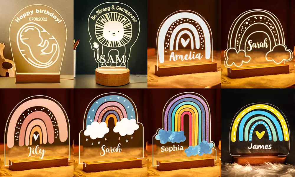 Design-Nachtlicht für Kinder mit Namen von Justyling