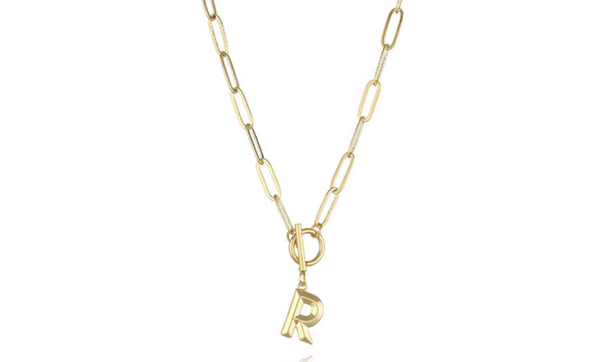 Image 20: Women's Initial A-Z Letter Necklace