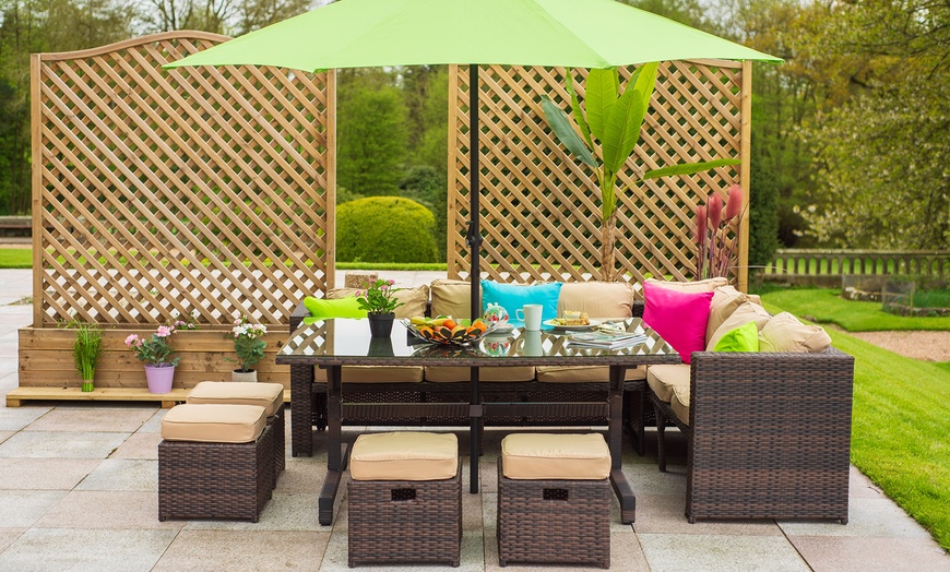 Image 7: Yakoe Corner Rattan Cube Set